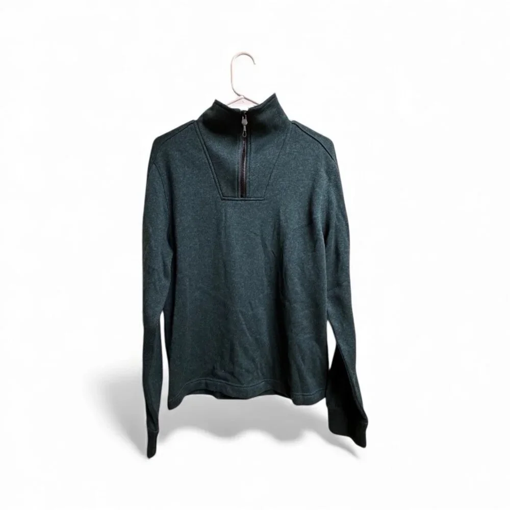Banana Republic Forest Green Fleece Half Zip Pullover Men’s M